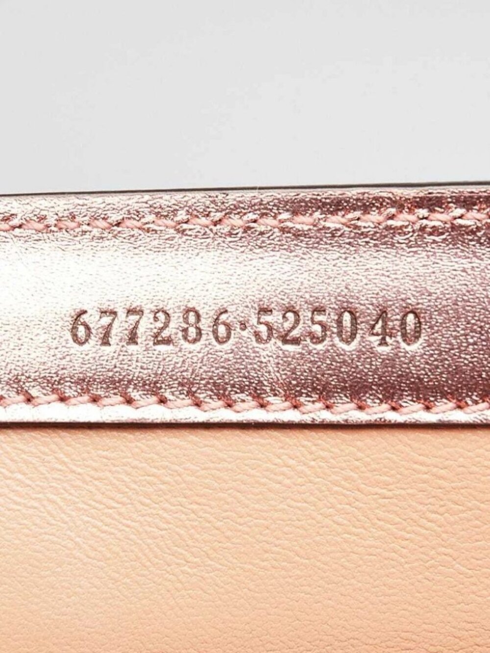 Gucci Pink Metallic Snakeskin Horsebit 1955 Small Crossbody Bag - Picture 10 of 11
